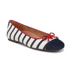 NEW VIONIC klara stripe sandal in navy / white stripe